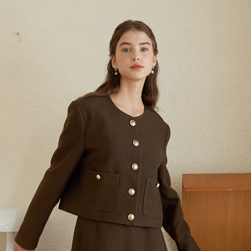 elan jacket-brown