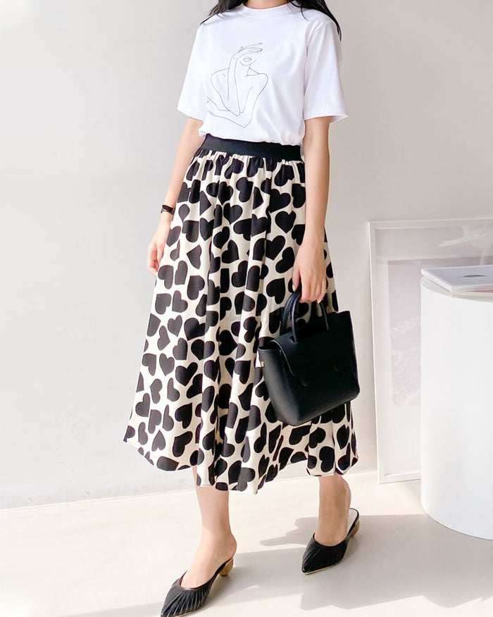 Heart Palace Midi Skirt (4801118077006)