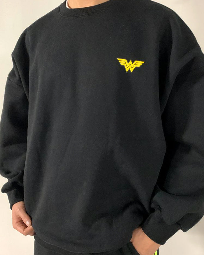 Wonder Printing Fleece-lined Sweatshirt Top (4813754892366)