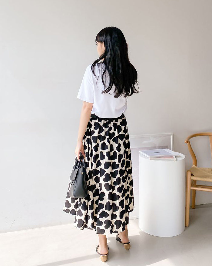 Heart Palace Midi Skirt (4801118077006)