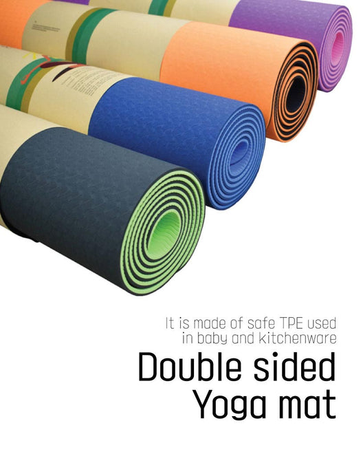 Double sided yoga mat