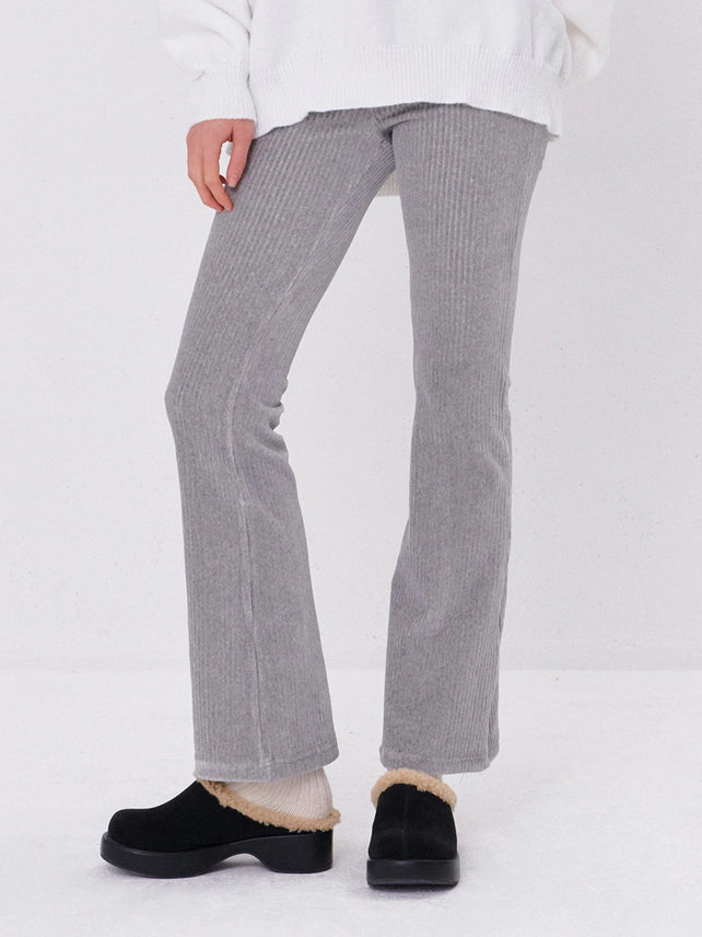 BOOTS CUT VELVET PANTS GRAY