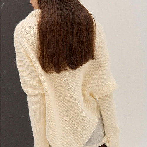 HIGH NECK KNIT CAPE_IV