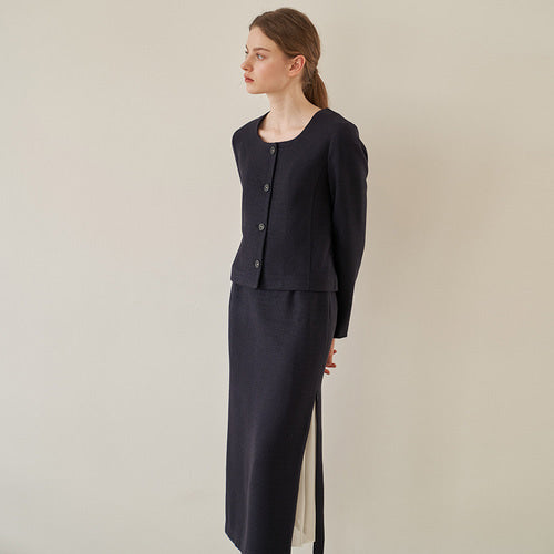 [SET UP] EDIT U-NECK JACKET + ELEGANCE SKIRT_NA