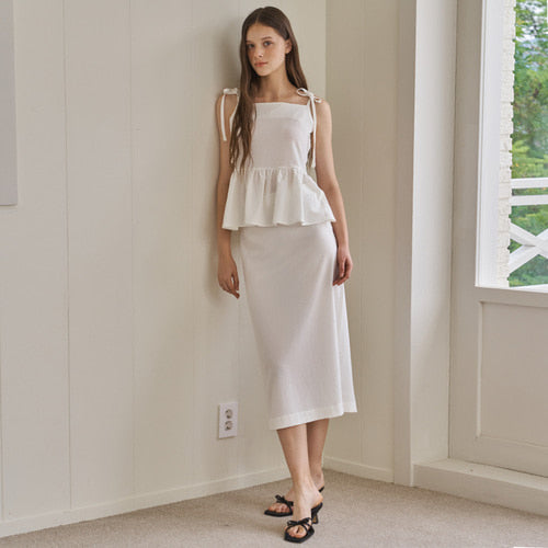 RON RON SKIRT_WH