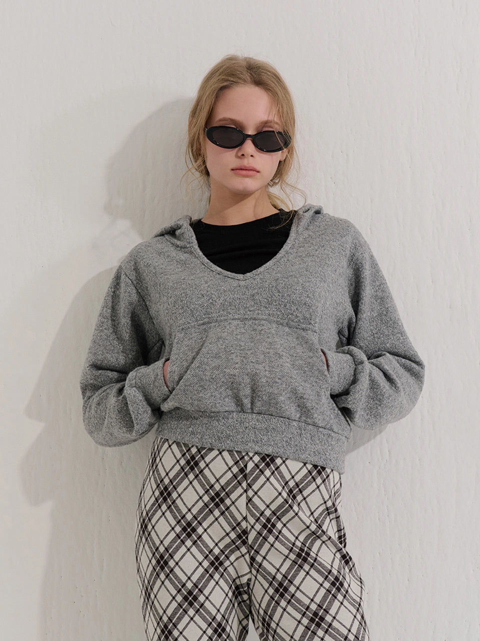 KNIT HOOD GRAY