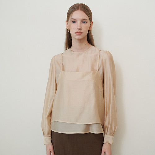 SHEER SET UP BLOUSE 2 (YE)