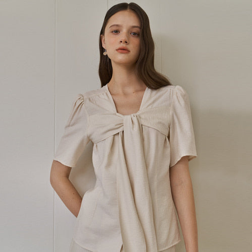 RIBBON BIG BLOUSE_YE