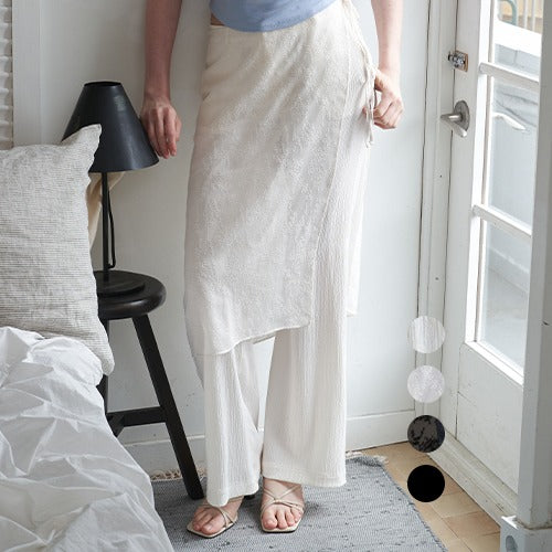[시즌오프] SHEERING WRAP SKIRT_4COLORS