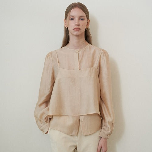 SHEER SET UP BLOUSE 2 (YE)
