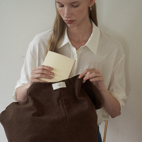 CORDUROY REVERSE CUSTOM BAG (BR)