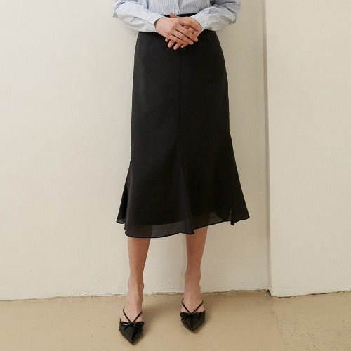 SHEER MERMAID SKIRT(BK)