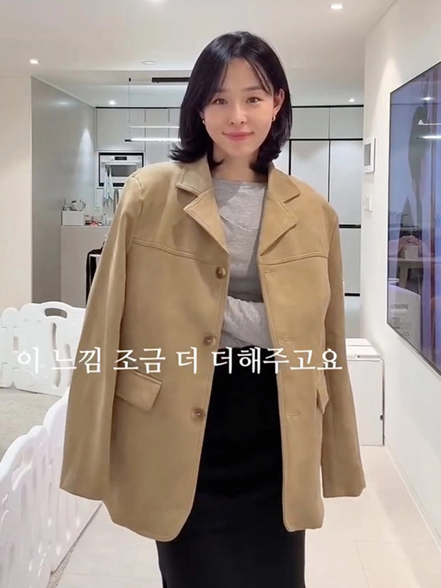 [인플s Pick] SUEDE JACKET BEIGE