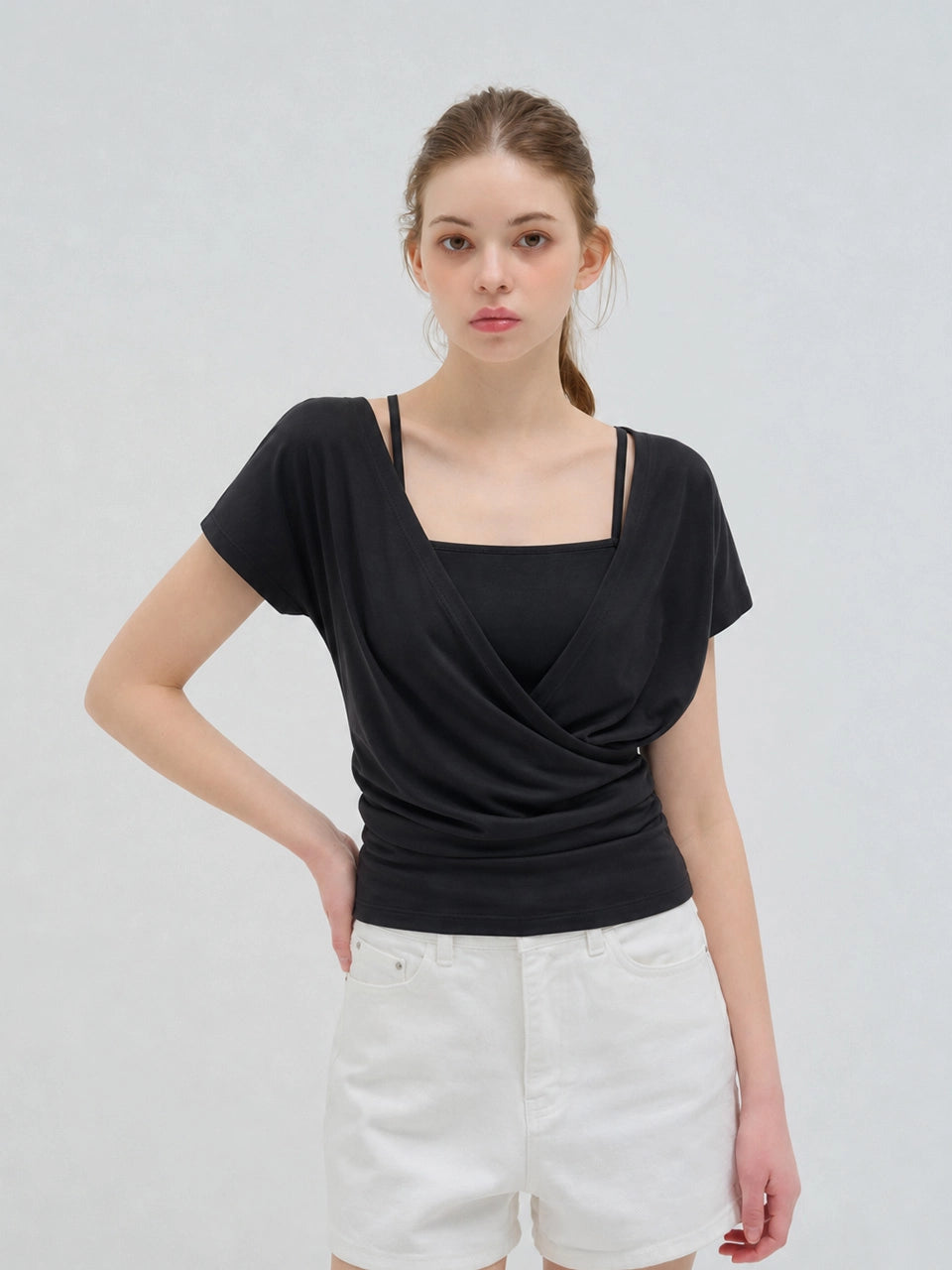 RIBBED COLLAR KNIT - 3color