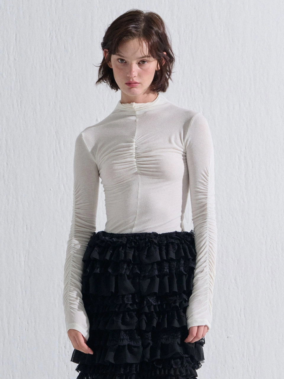 [기획상품] RIBBED TURTLE NECK KNIT GRAY