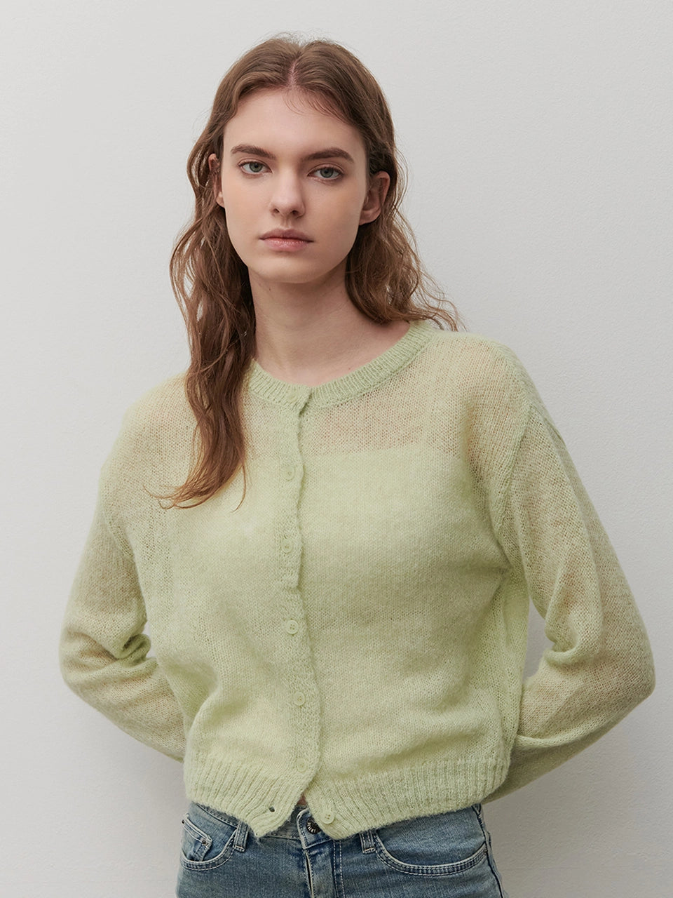 BOUCLE CARDIGAN MINT