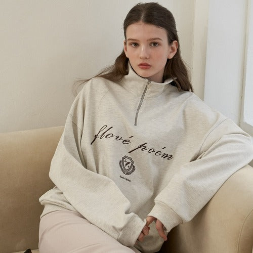FLOVE POEM HALF ZIP-UP MANTOMAN_MG