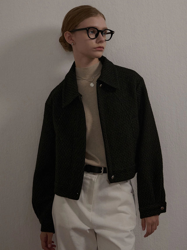 TWEED JUMPER BLACK