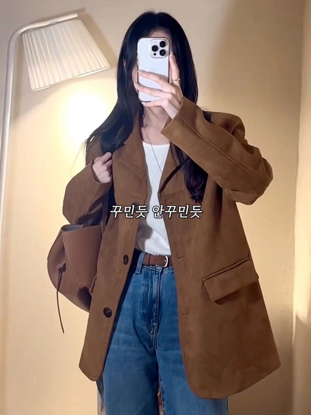 [인플s Pick] SUEDE JACKET BROWN