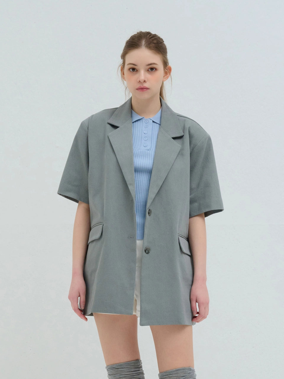 DENIM JACKET GRAY