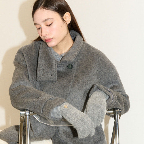 HIGH NECK HALF WOOL COAT_CH