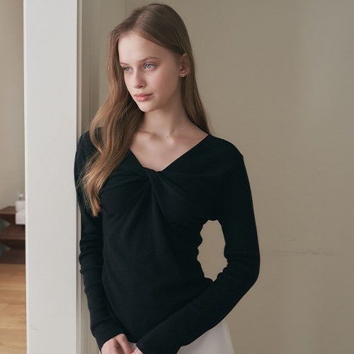 TWIST POINT KNIT_BK