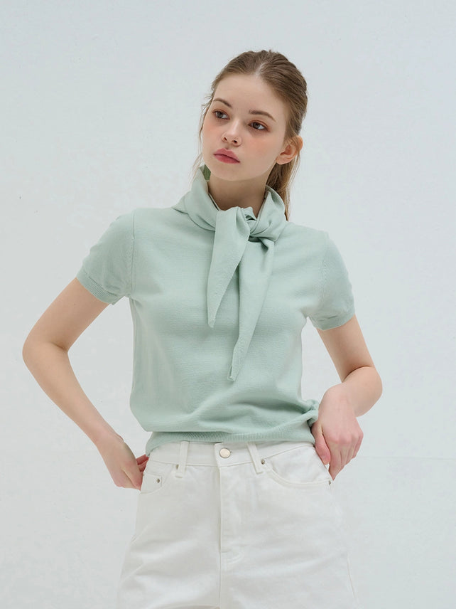 SUMMER SCARF WRAP KNIT MINT