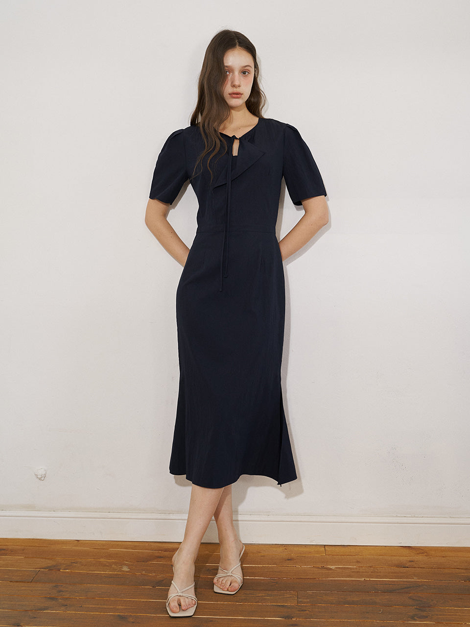 [시즌오프] WRAP DRAPING DRESS_2COLORS