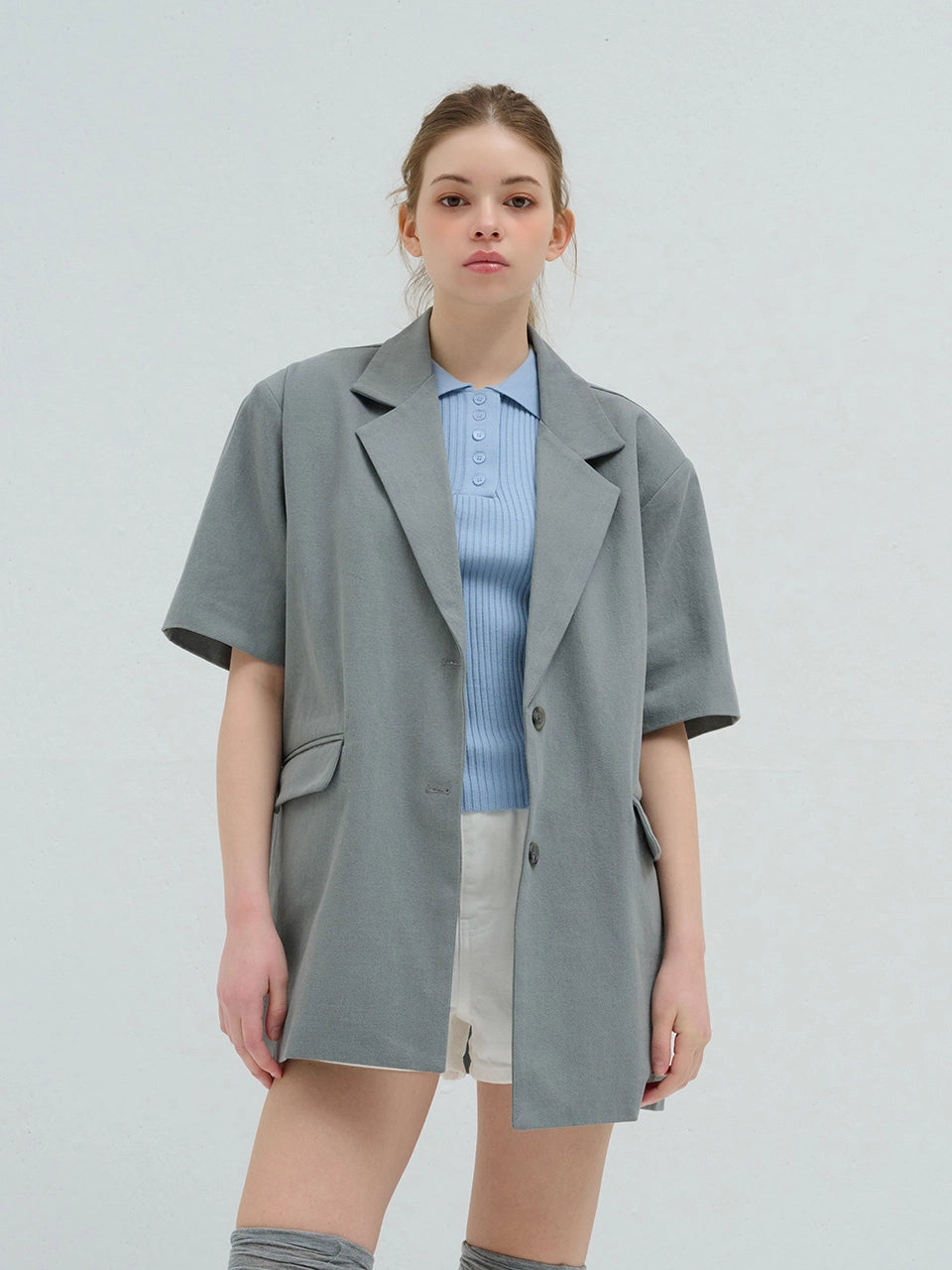 DENIM JACKET GRAY