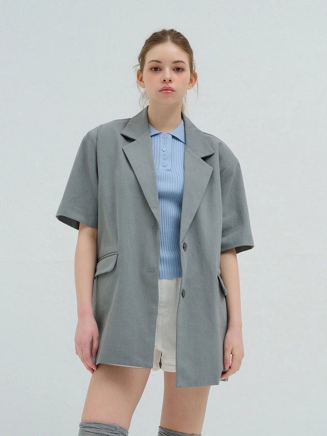 DENIM JACKET GRAY
