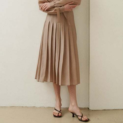 RIVER PLEATS SKIRT(BE)