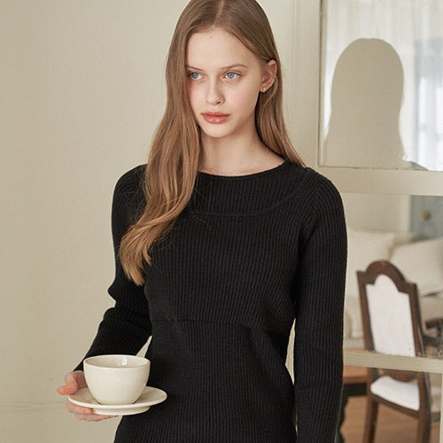 LAYERED BALLET KNIT_BK