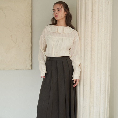 PLEATS 2-WAY SKIRT_BR