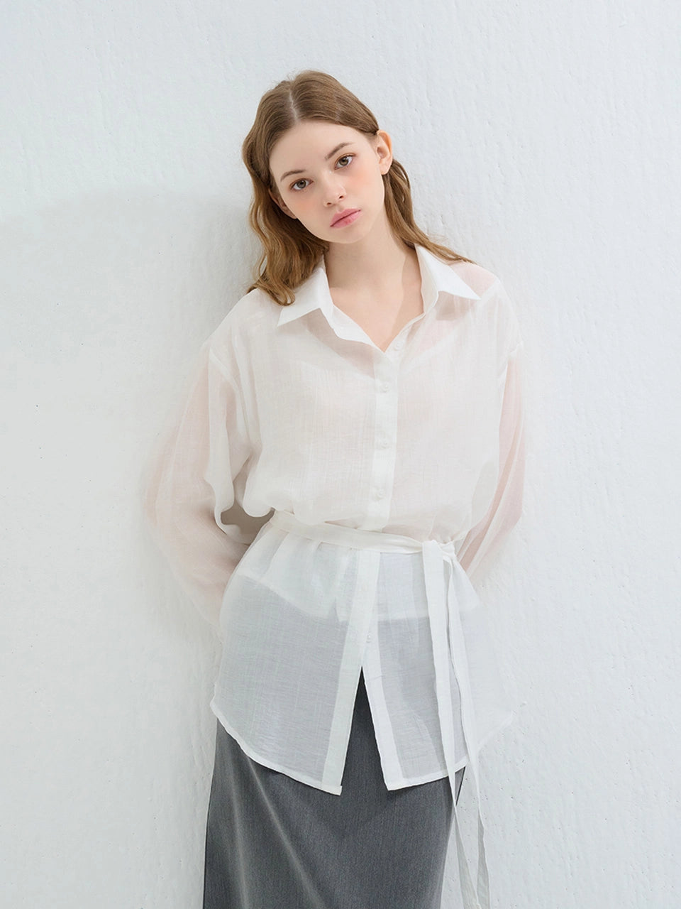 [인플s Pick] LAYERED SEERSUCKER SHIRT WHITE