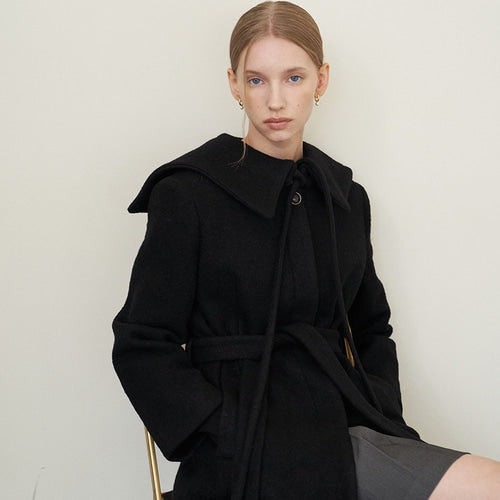 SAILOR COLLAR COAT_BK