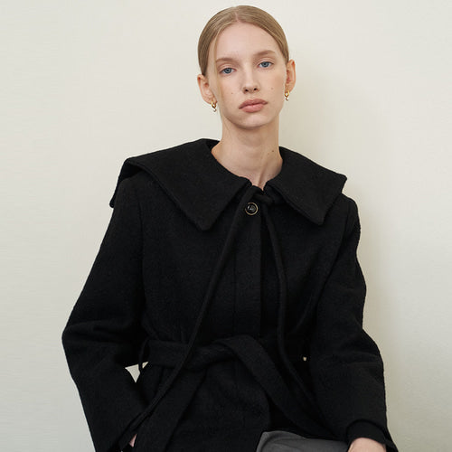 SAILOR COLLAR COAT_BK