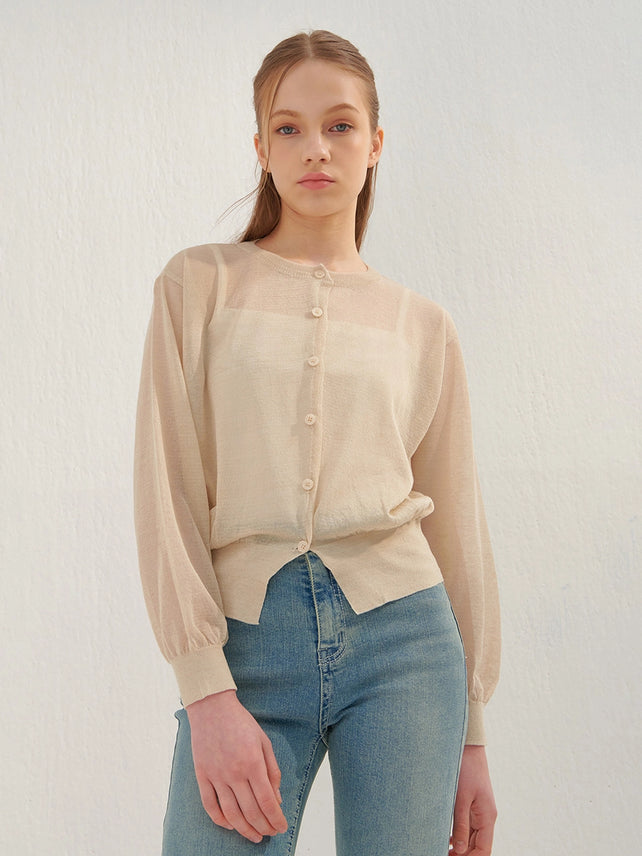 SUMMER LINEN CARDIGAN BEIGE