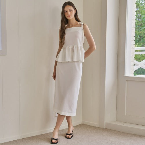 RON RON SKIRT_WH
