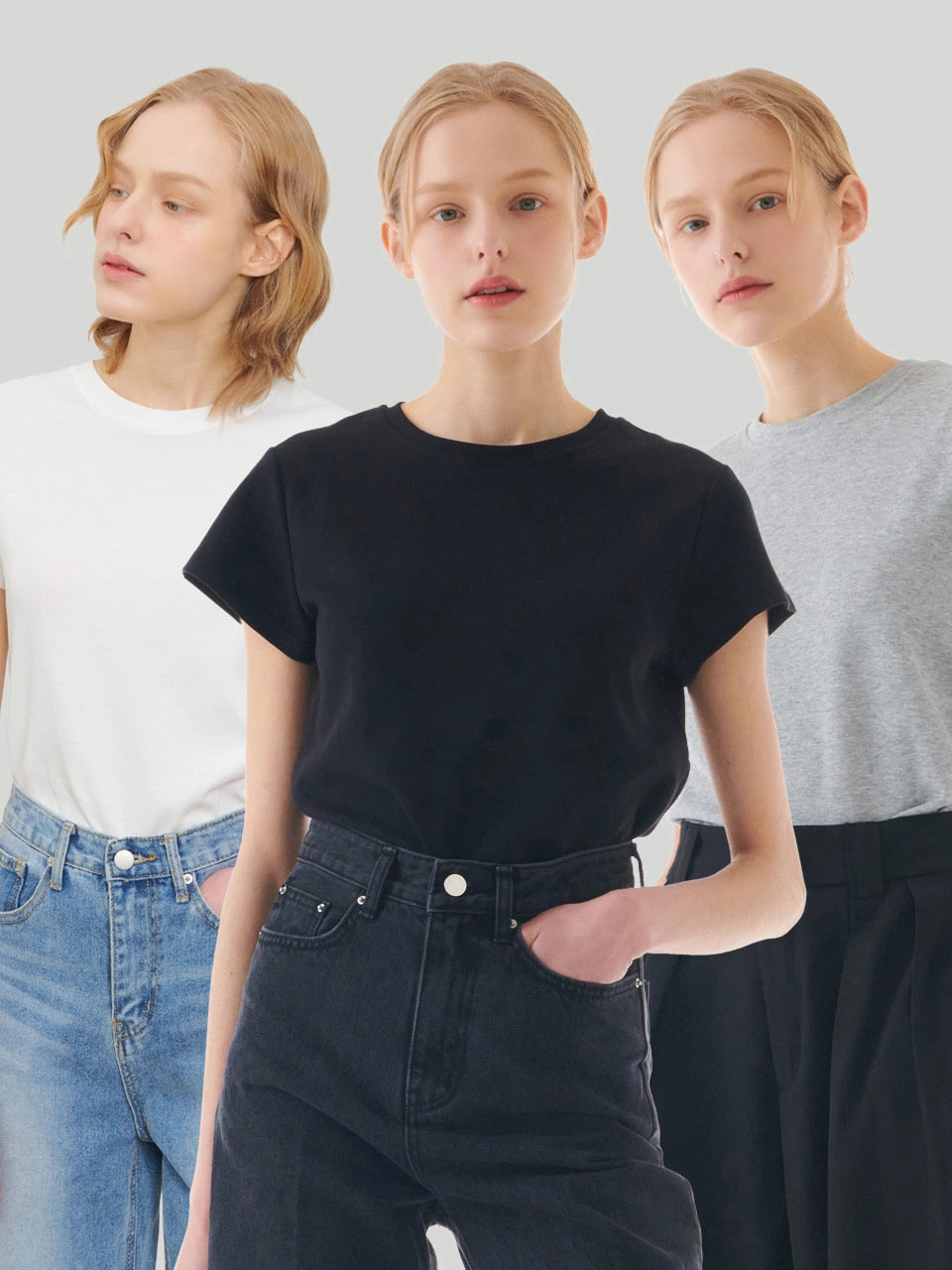 [SET] BOUCLE CARDIGAN + SHIRRING CAP SLEEVELESS