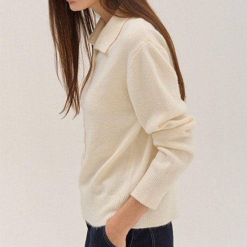 HIGH NECK KNIT CARDIGAN_IV