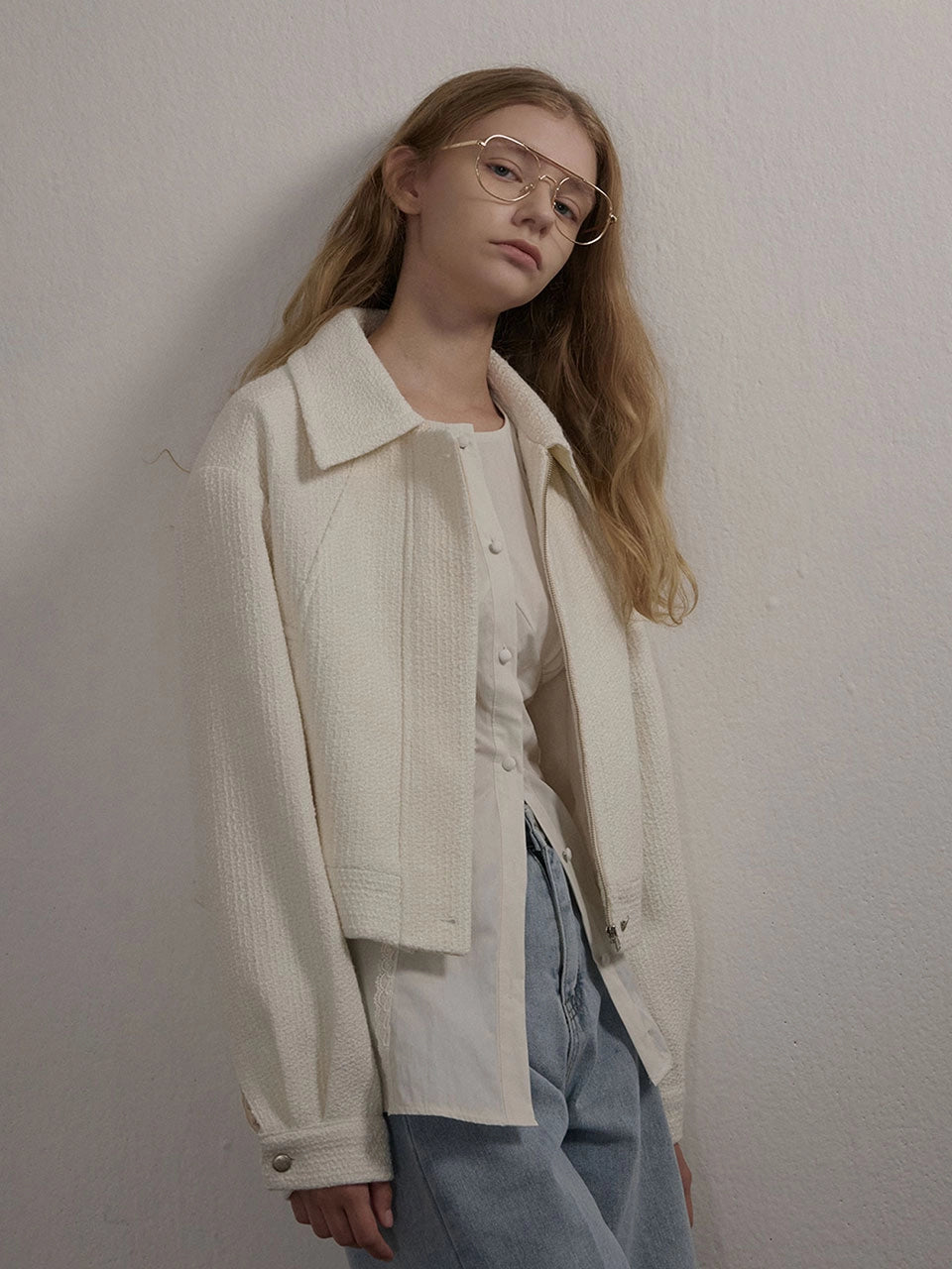 TWEED JUMPER IVORY
