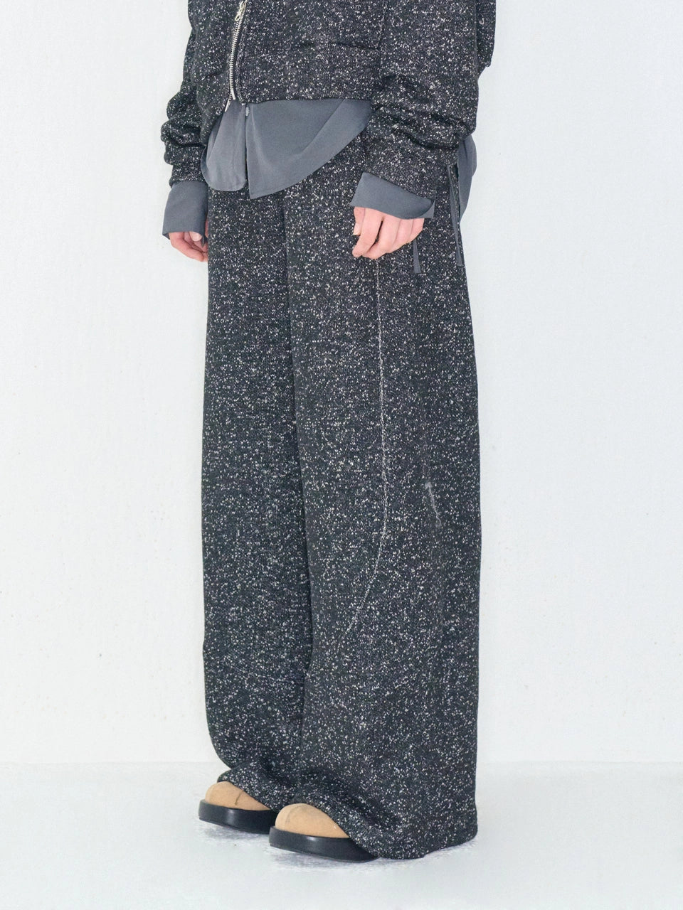 BOKASHI WIDE PANTS BLACK