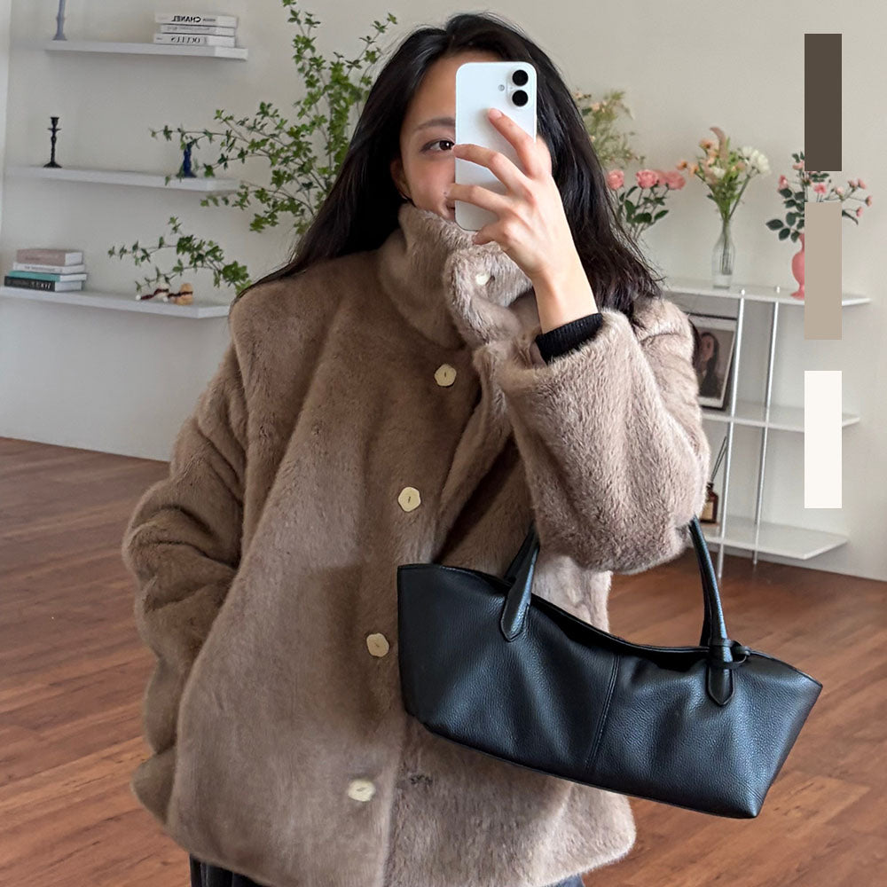 POEM CLASSIC ECO FUR JACKET_3COLORS