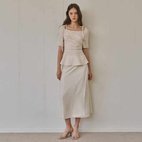 SHEER LAYERD SKIRT_YE