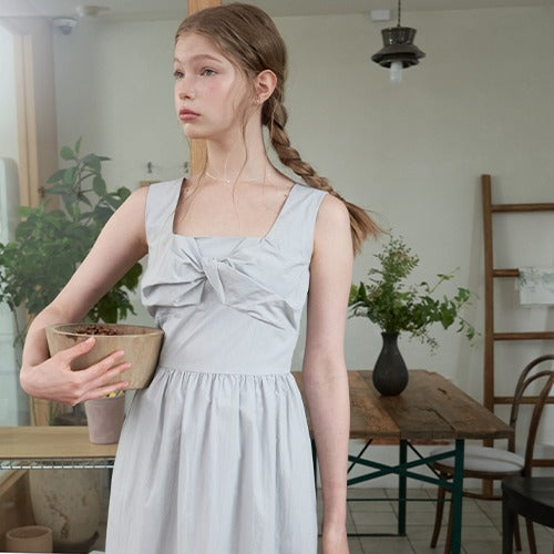 TWIST FLARE DRESS_S/BL