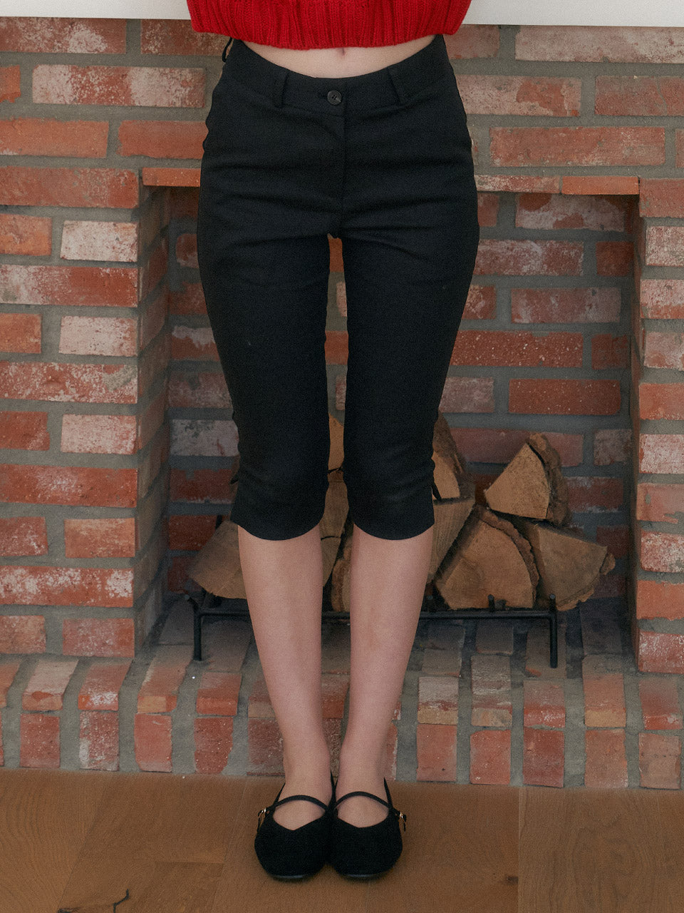 TENSION CAPRI PANTS_BK