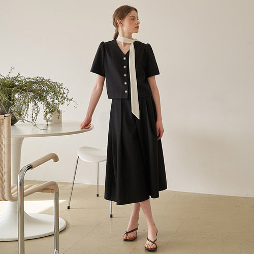BLOOM FLARE SKIRT_BK