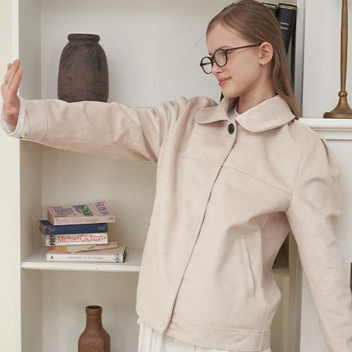 PINTUCK SOFT SUEDE JACKET_IV