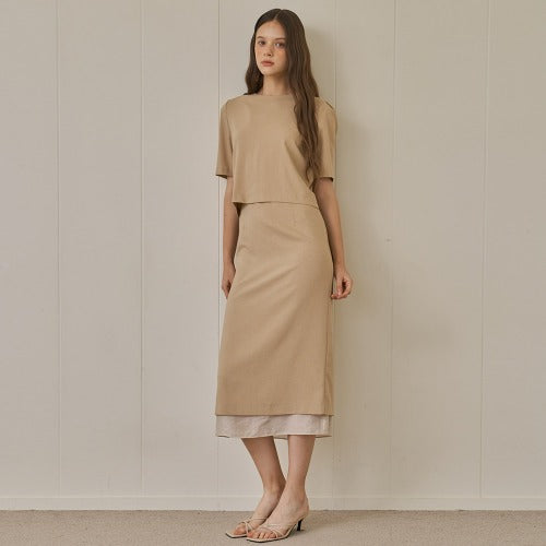 (SET UP) OVE 2 BLOUSE + INNER SHEER DRESS_BE
