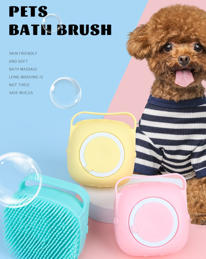 Dog Cat Bath Brush Comb Silicone